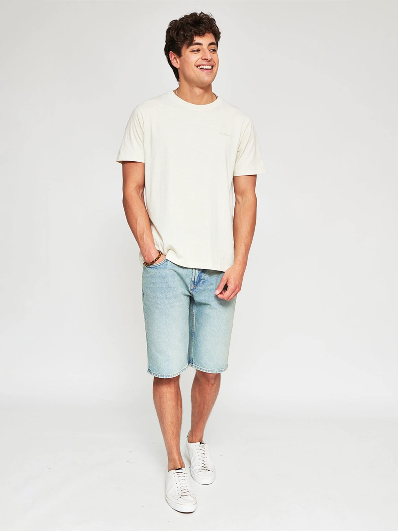 POLERA HOMBRE PEPE JEANS ALGODÓN CUELLO REDONDO MANGA CORTA LAVADA - 4