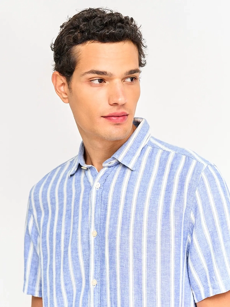 CAMISA HOMBRE REGATTA LINO MANGA CORTA LÍNEAS - 3