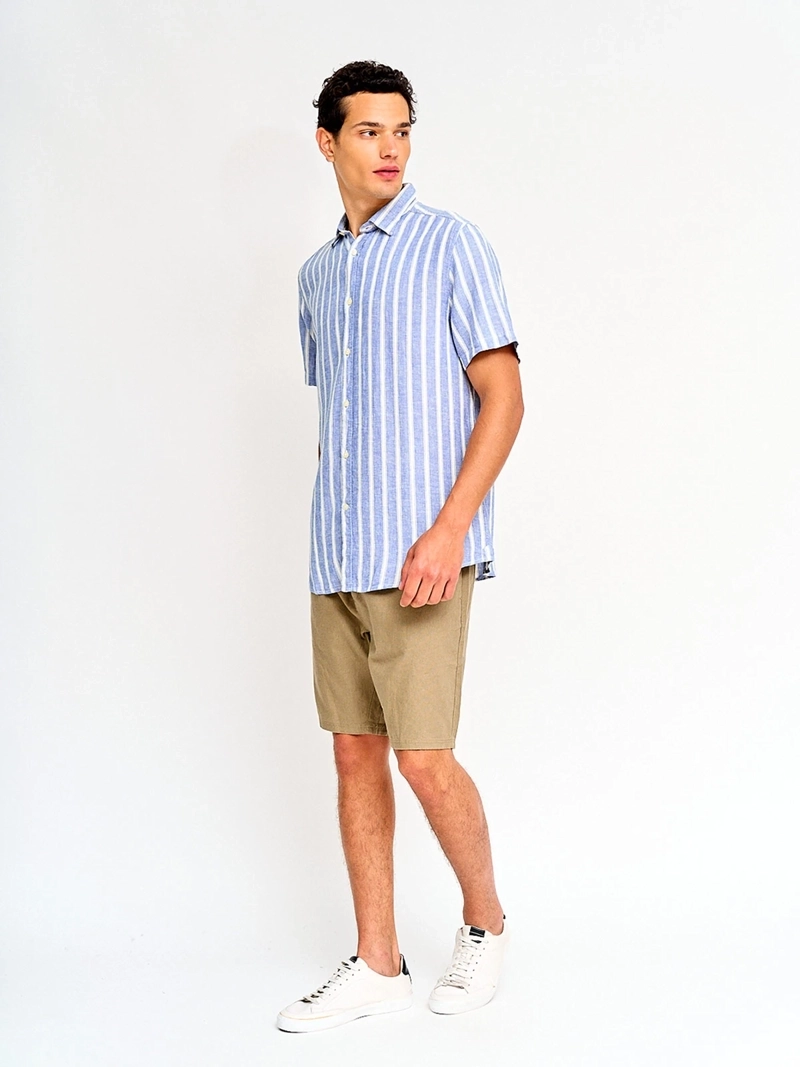 CAMISA HOMBRE REGATTA LINO MANGA CORTA LÍNEAS - 4