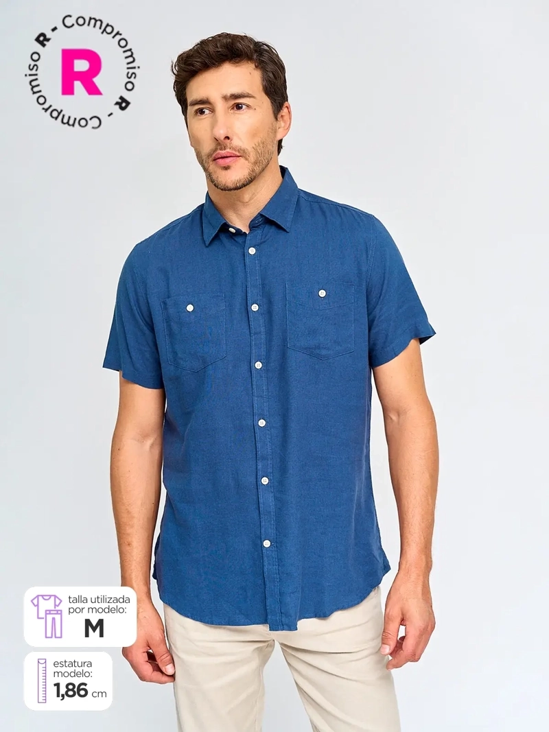 CAMISA HOMBRE REGATTA LINO MANGA CORTA - 1