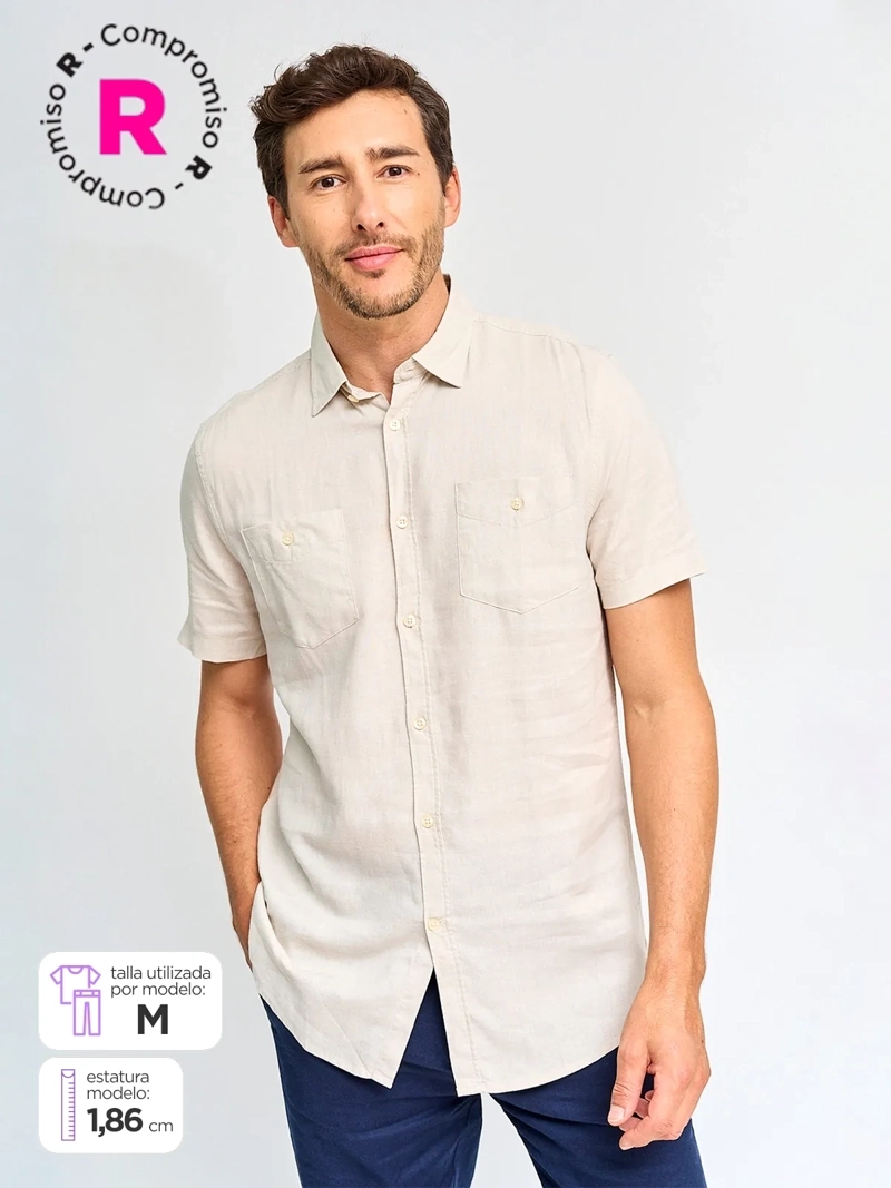 CAMISA HOMBRE REGATTA LINO MANGA CORTA
