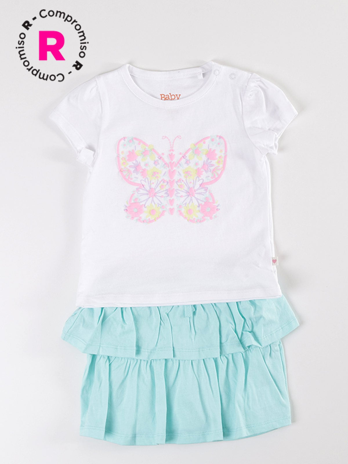 CONJUNTO NIÑA BABY HARVEST POLERA CON FALDA Y CALZA - 1