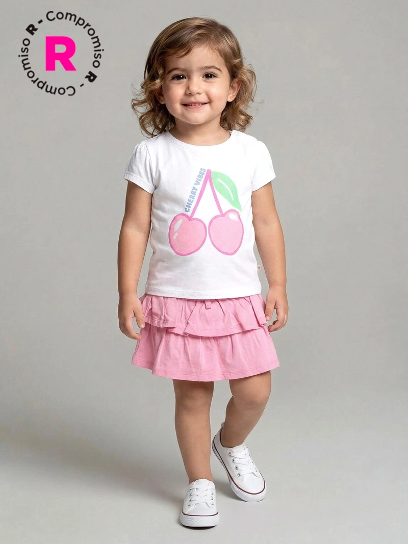 CONJUNTO NIÑA BABY HARVEST POLERA CON FALDA Y CALZA - 1