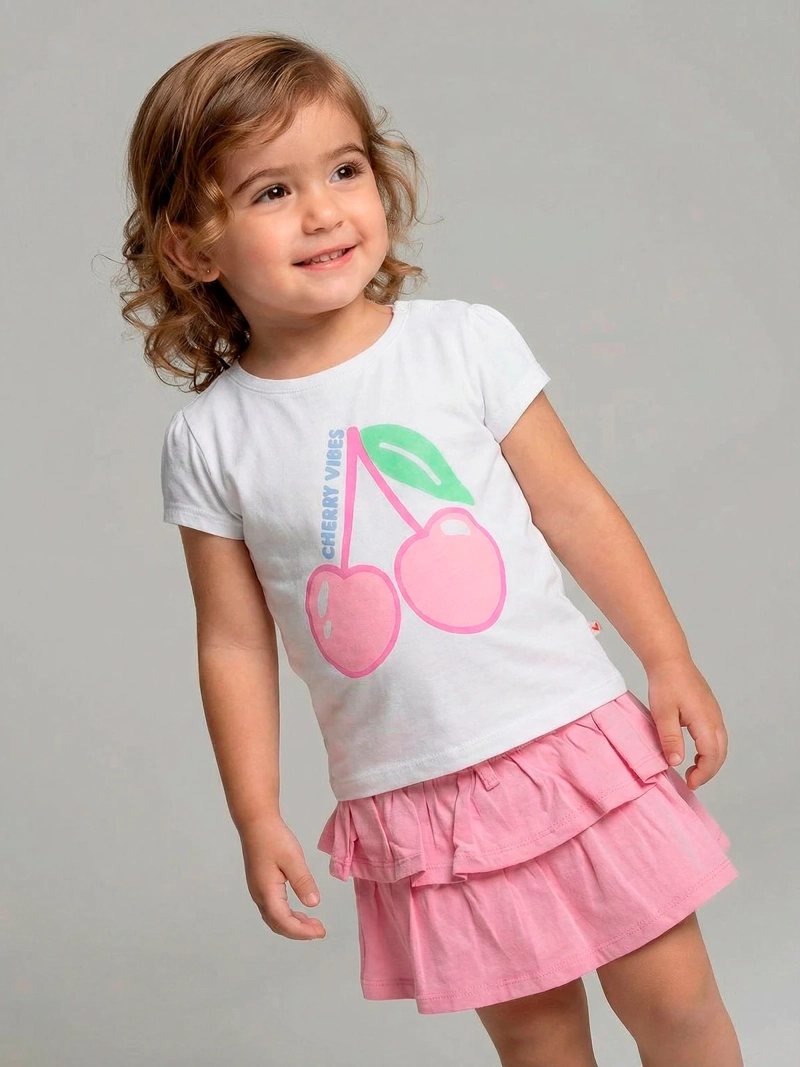 CONJUNTO NIÑA BABY HARVEST POLERA CON FALDA Y CALZA - 2