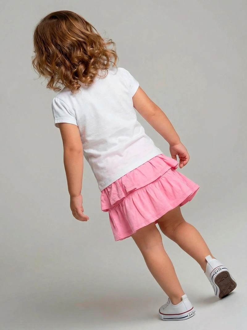 CONJUNTO NIÑA BABY HARVEST POLERA CON FALDA Y CALZA - 3