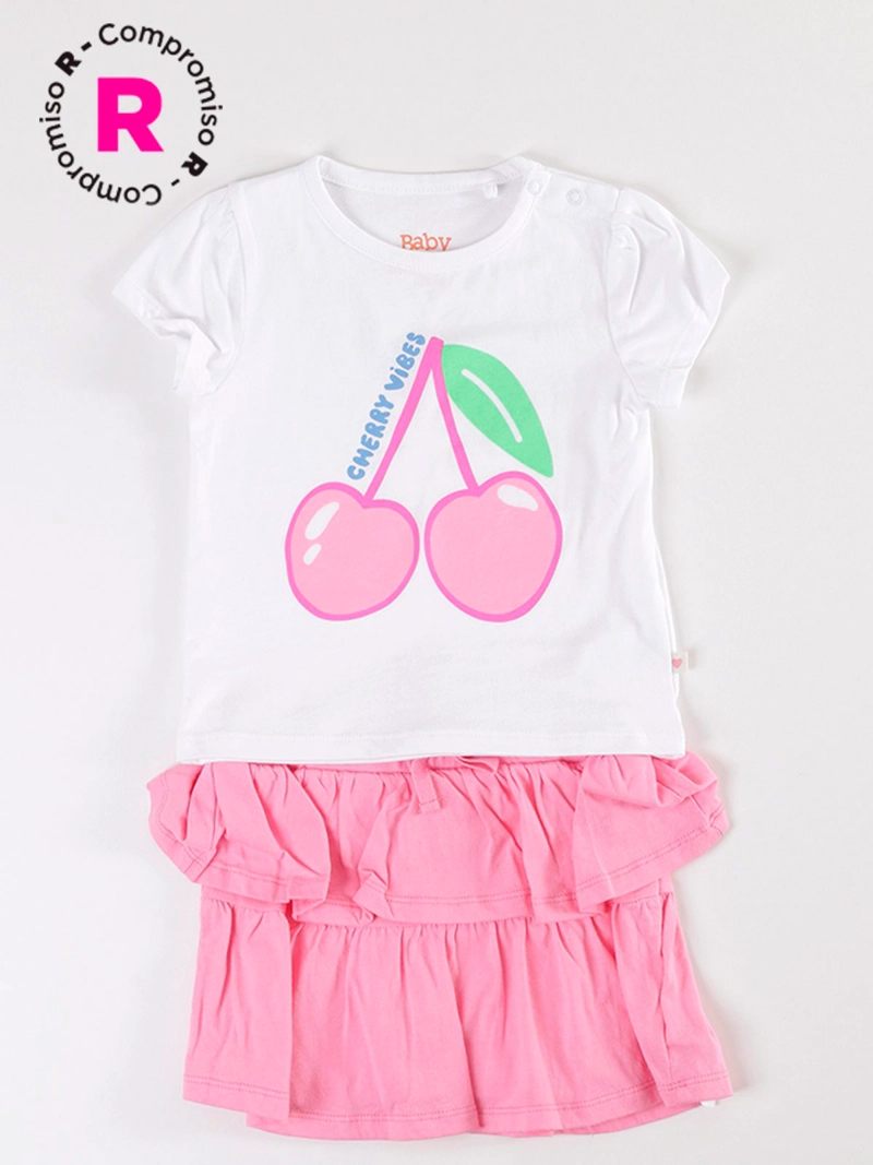 CONJUNTO NIÑA BABY HARVEST POLERA CON FALDA Y CALZA - 5