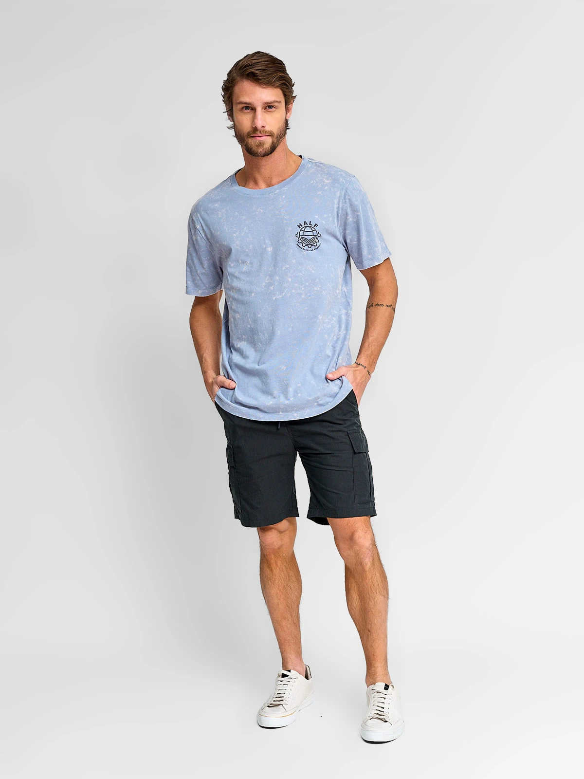 POLERA HOMBRE HALF ALGODÓN MANGA CORTA - 4