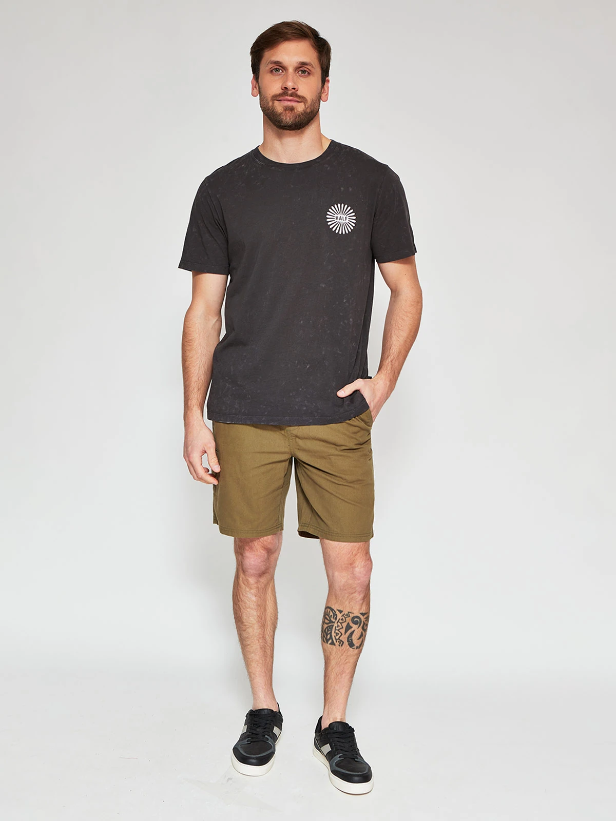 POLERA HOMBRE HALF ALGODÓN MANGA CORTA - 4