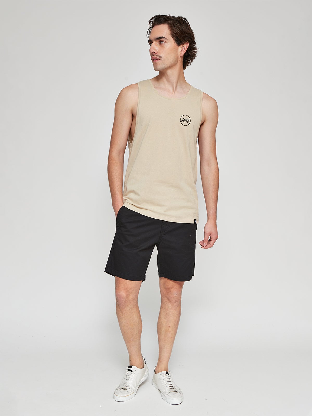POLERA HOMBRE HALF ALGODÓN SIN MANGAS - 4