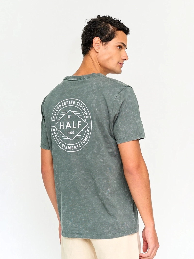POLERA HOMBRE HALF ALGODÓN MANGA CORTA - 2