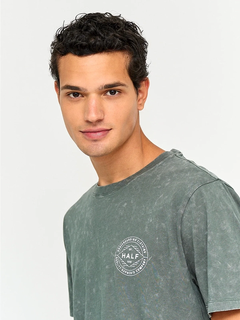 POLERA HOMBRE HALF ALGODÓN MANGA CORTA - 3