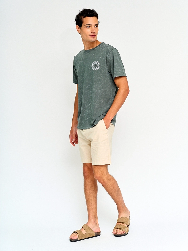 POLERA HOMBRE HALF ALGODÓN MANGA CORTA - 4