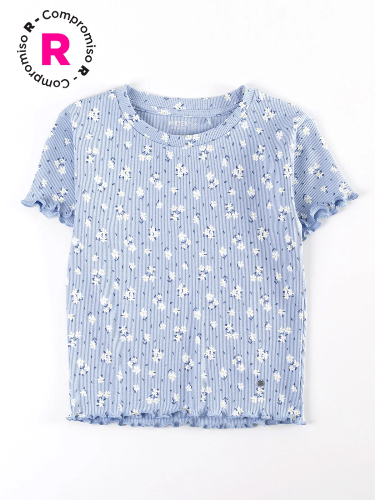 POLERA MANGA CORTA NIÑA M6T RIB FULL PRINT - 1
