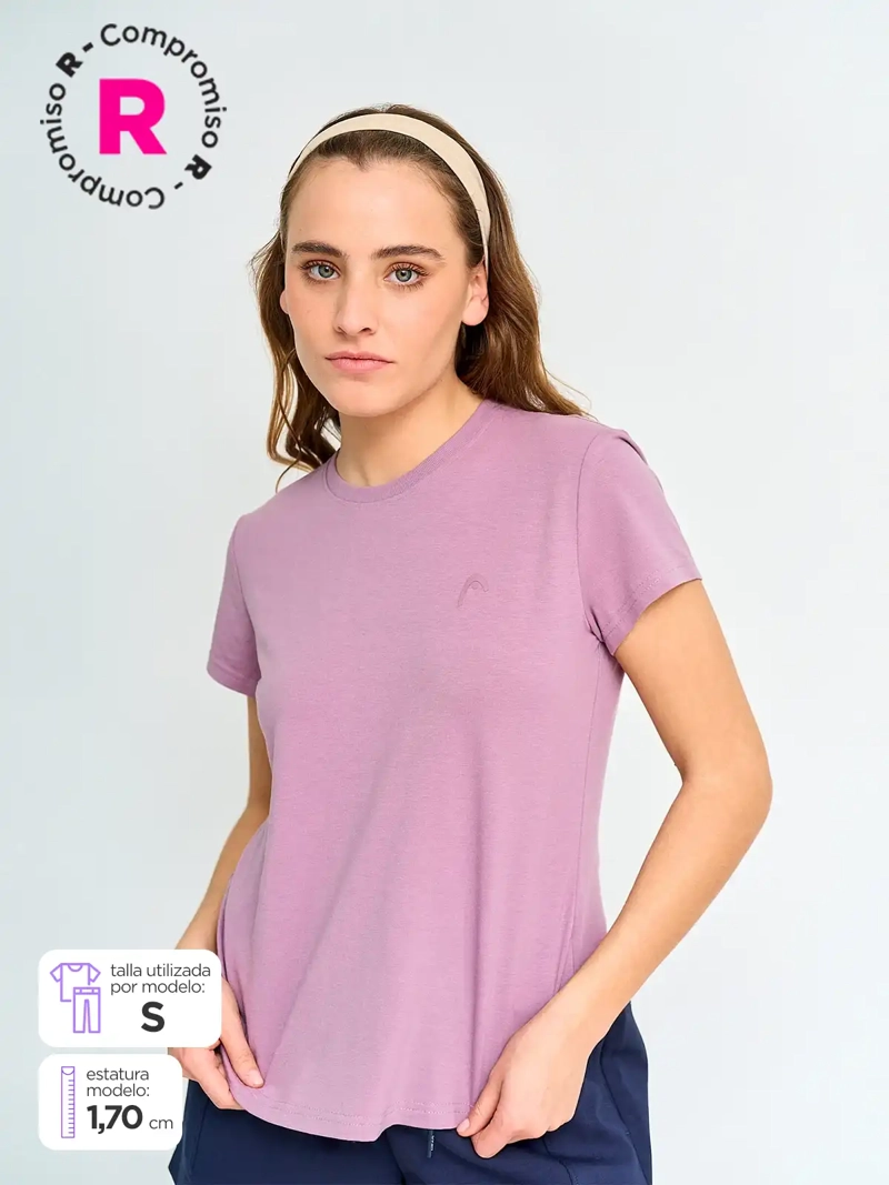 POLERA MANGA CORTA MUJER HEAD LOGUITO - 1