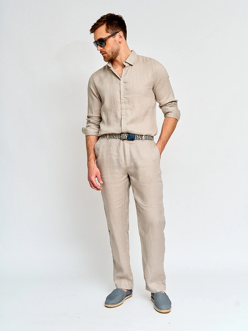 CAMISA HOMBRE CACHAREL LINO MANGA LARGA - 4