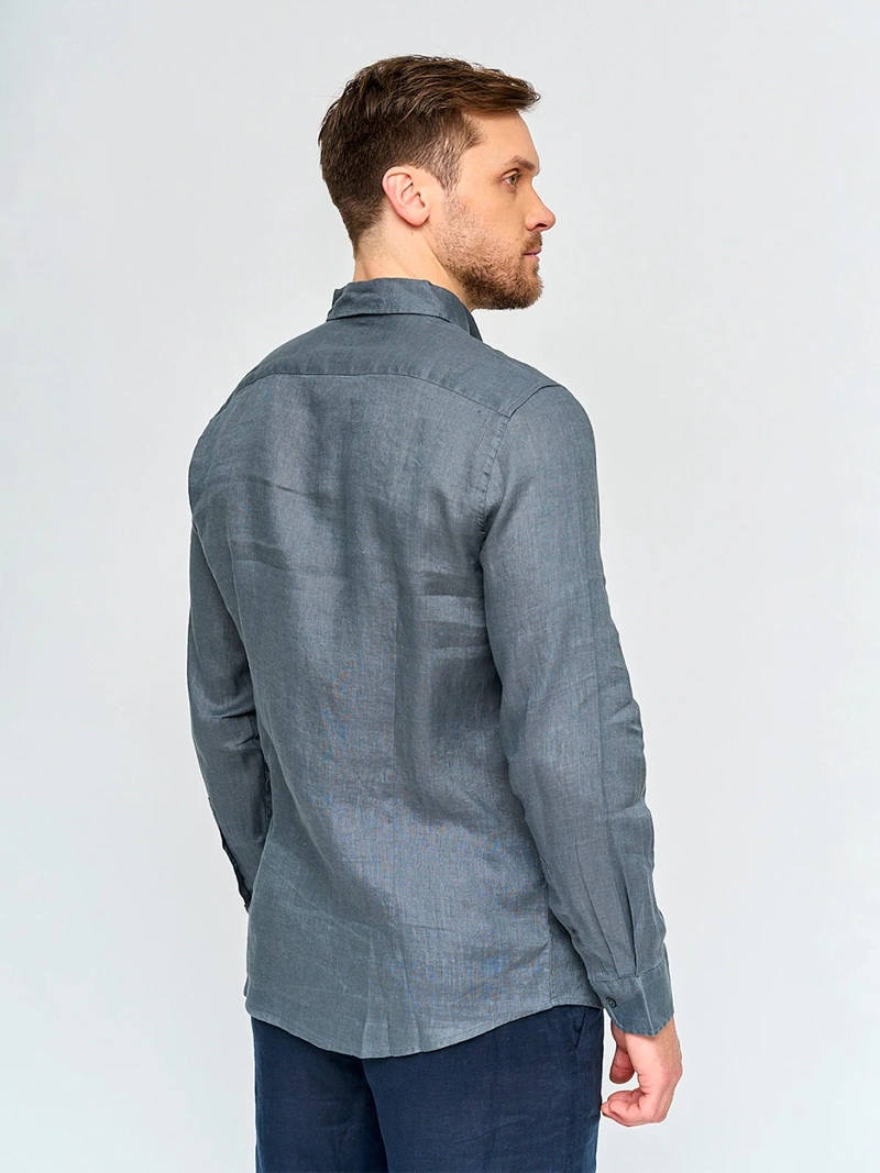 CAMISA HOMBRE CACHAREL LINO MANGA LARGA - 2