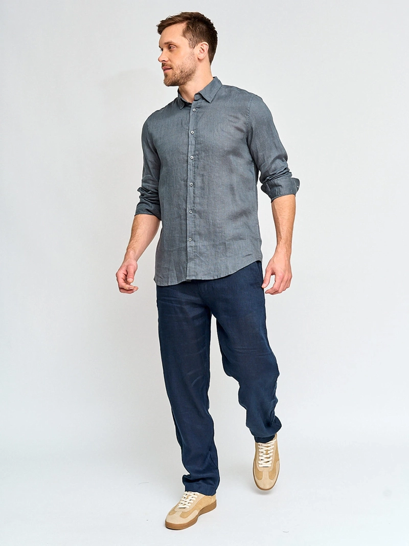 CAMISA HOMBRE CACHAREL LINO MANGA LARGA - 4