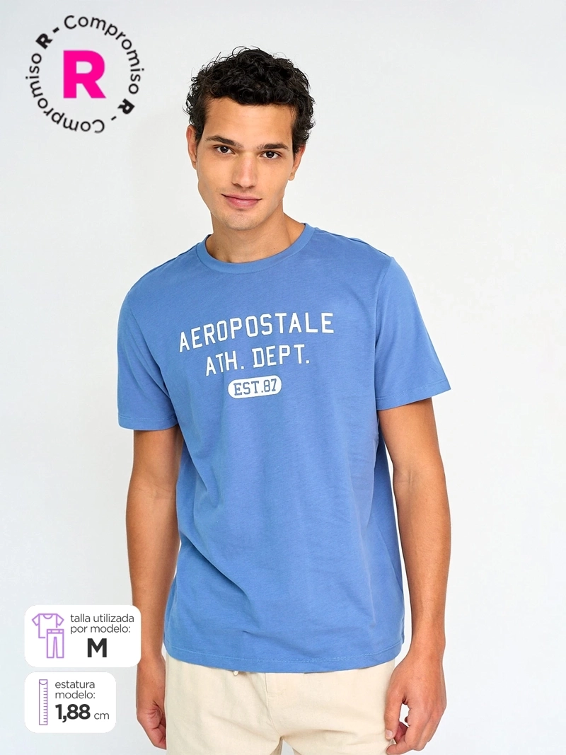 POLERA HOMBRE AEROPOSTALE ALGODÓN MANGA CORTA - 1