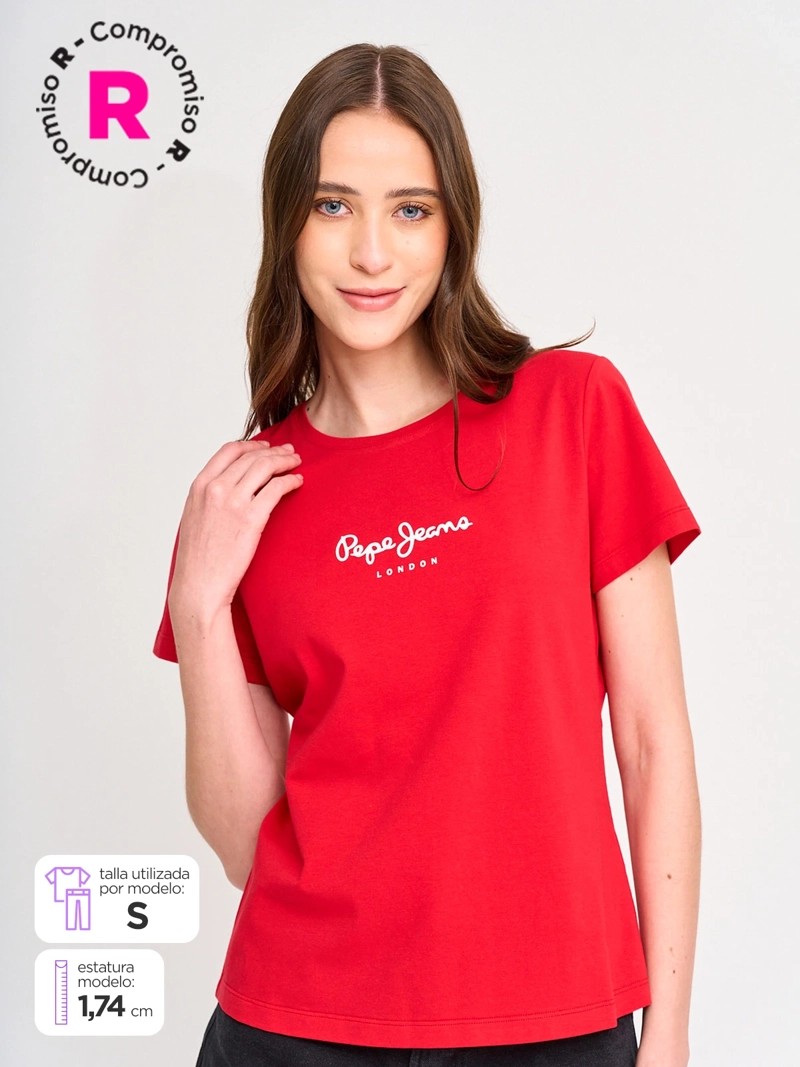 POLERA MUJER PEPE JEANS ALGODÓN PRINT - 1