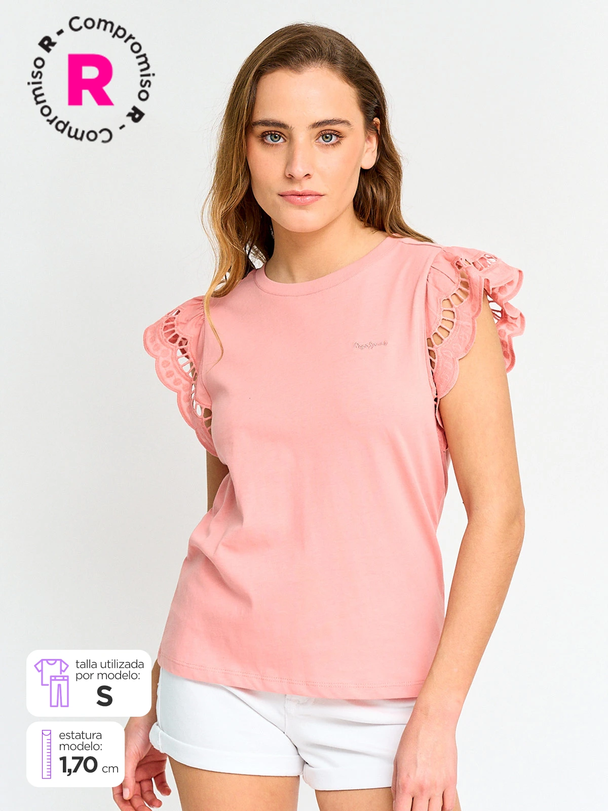 POLERA MUJER PEPE JEANS ALGODÓN VUELOS - 1
