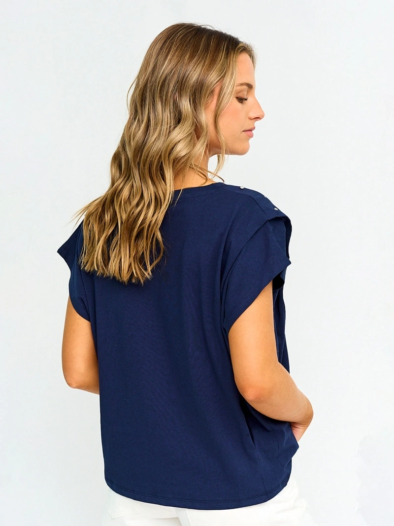 POLERA MUJER PEPE JEANS ALGODÓN BRILLOS - 2