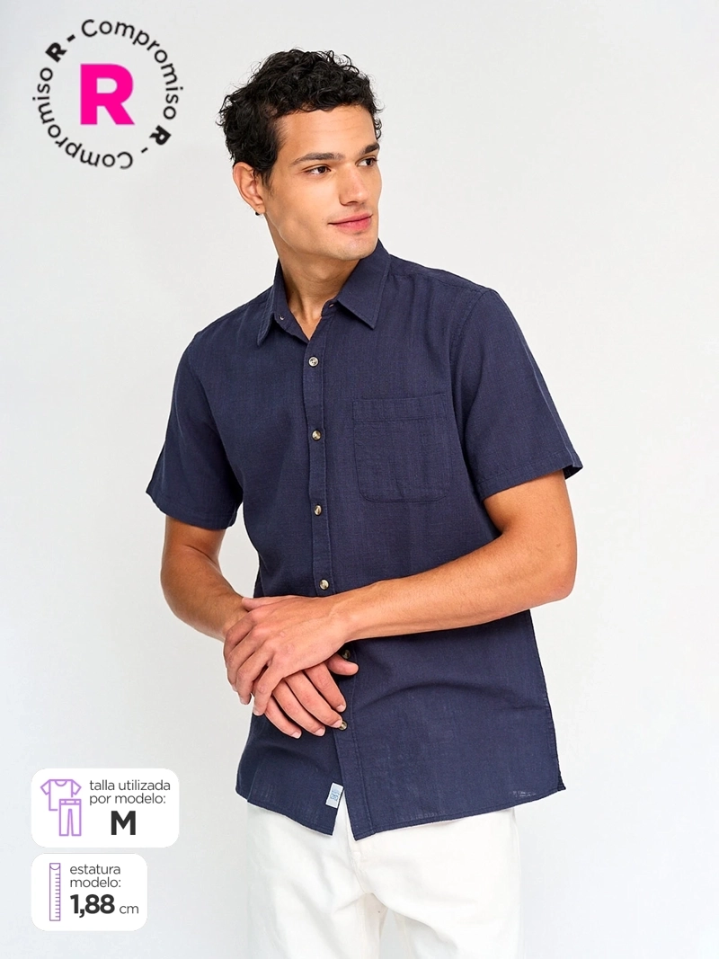 CAMISA HOMBRE REGATTA ALGODÓN MANGA CORTA - 1