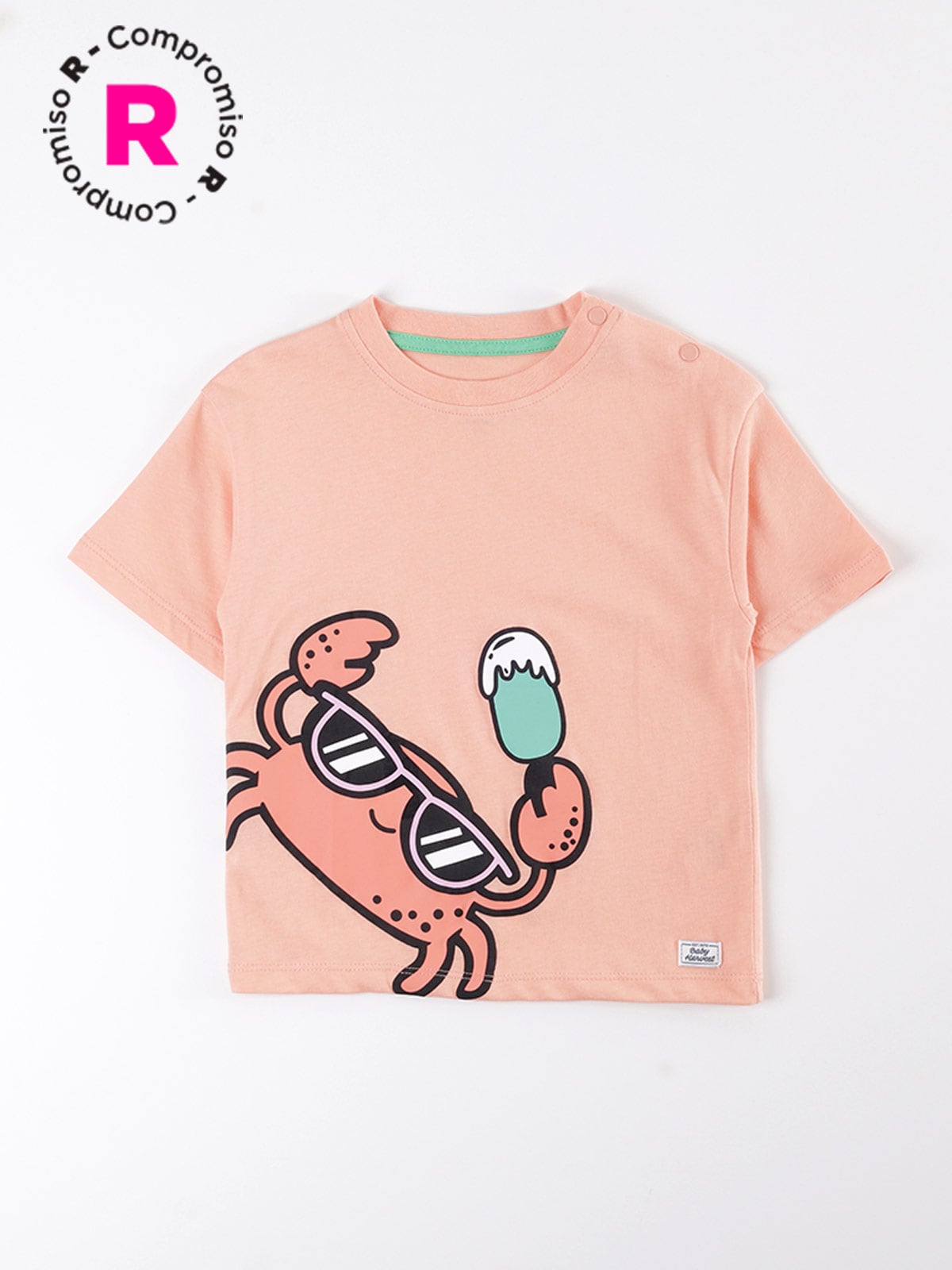 POLERA NIÑO BABY HARVEST ALGODÓN MANGA CORTA ESTAMPADA