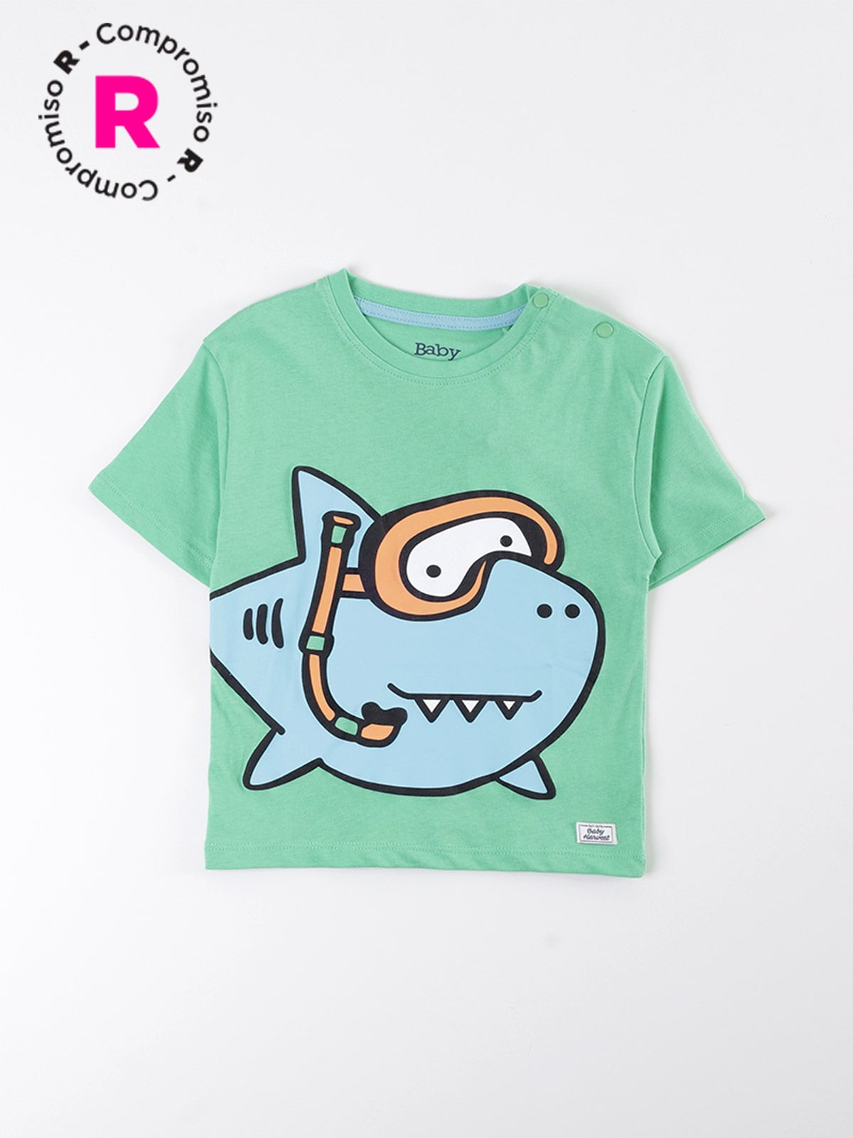 POLERA NIÑO BABY HARVEST ALGODÓN MANGA CORTA ESTAMPADA