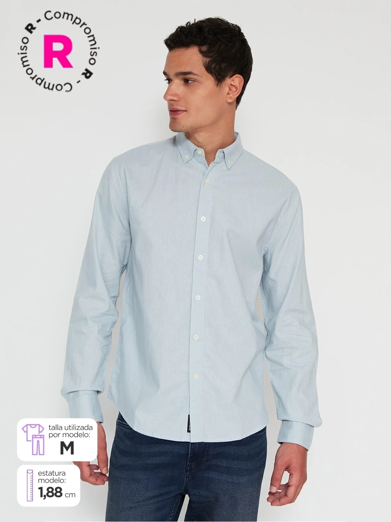CAMISA HOMBRE BARBADOS LINO MANGA LARGA - 1