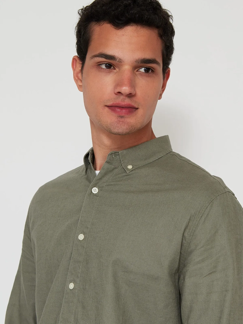 CAMISA HOMBRE BARBADOS LINO MANGA LARGA - 3