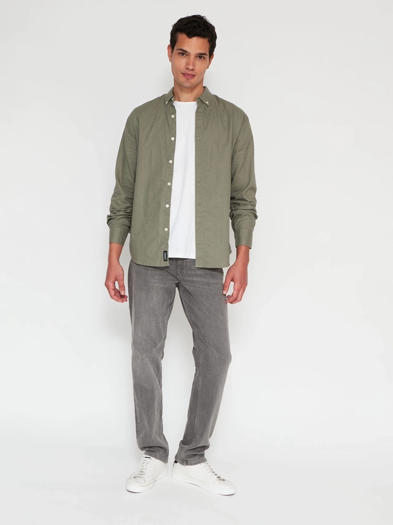 CAMISA HOMBRE BARBADOS LINO MANGA LARGA - 4