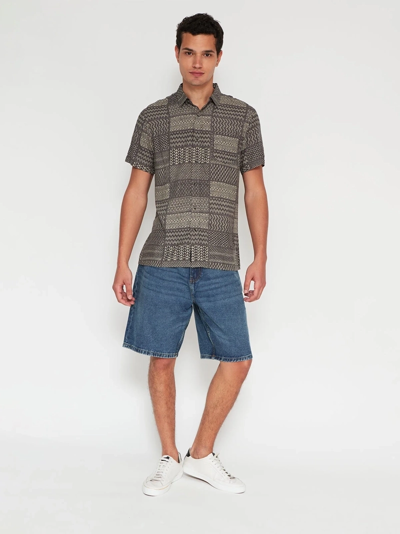 CAMISA HOMBRE BARBADOS MANGA CORTA ESTAMPADA - 4