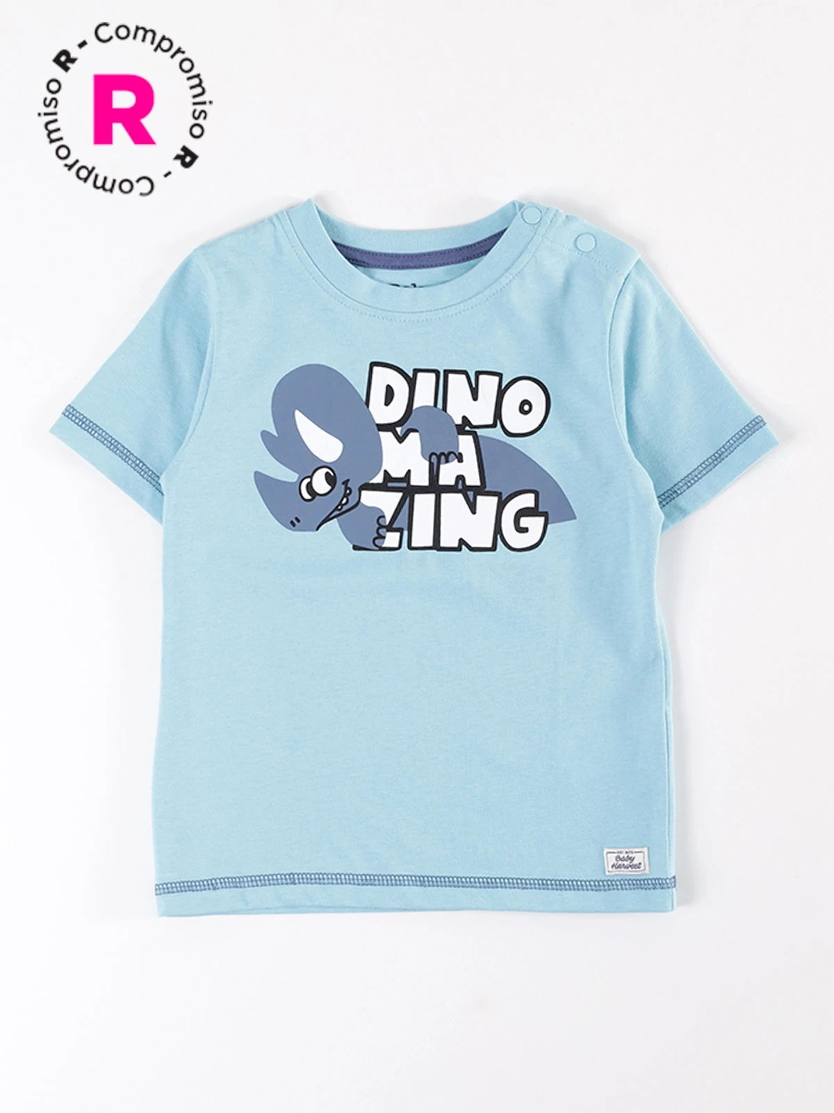 POLERA MANGA CORTA NIÑO BABY HARVEST PRINT DINOSAURIO - 1