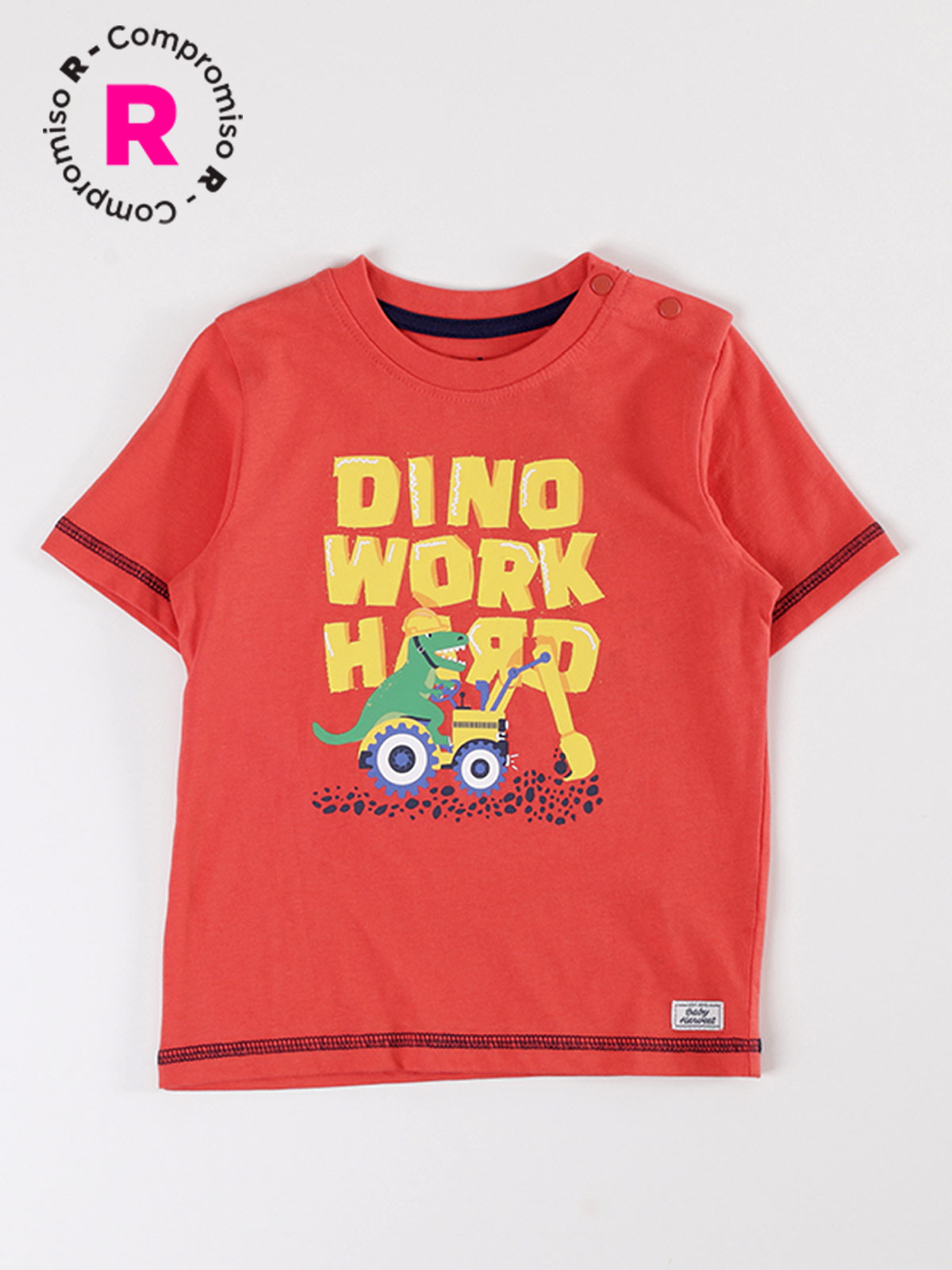 POLERA MANGA CORTA NIÑO BABY HARVEST PRINT DINOSAURIO - 1