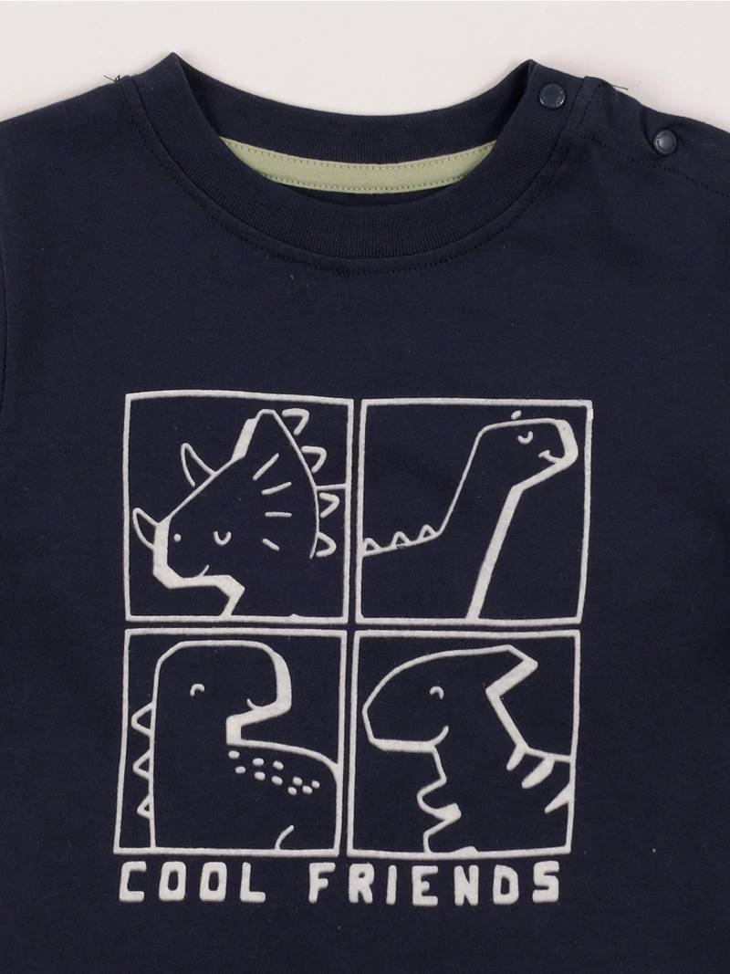 POLERA MANGA CORTA ALGODÓN NIÑO BABY HARVEST DINOF - 3