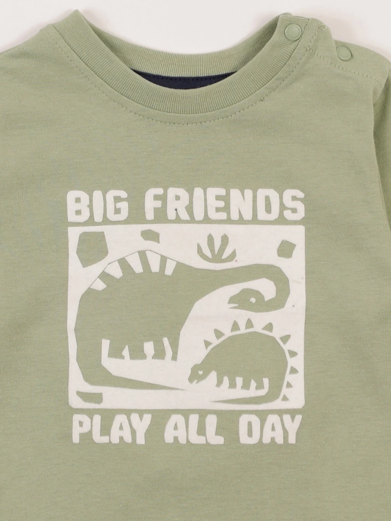 POLERA MANGA CORTA ALGODÓN NIÑO BABY HARVEST DINOF - 3