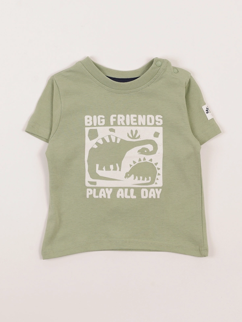 BABY HARVEST POLERA MANGA CORTA ALGODÓN NIÑO BABY HARVEST DINOF