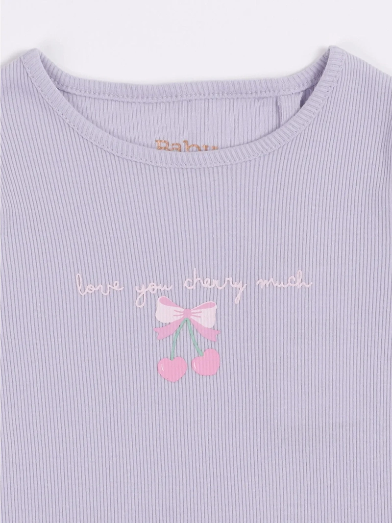 POLERA MANGA CORTA NIÑA BABY HARVEST RIBTUL - 3