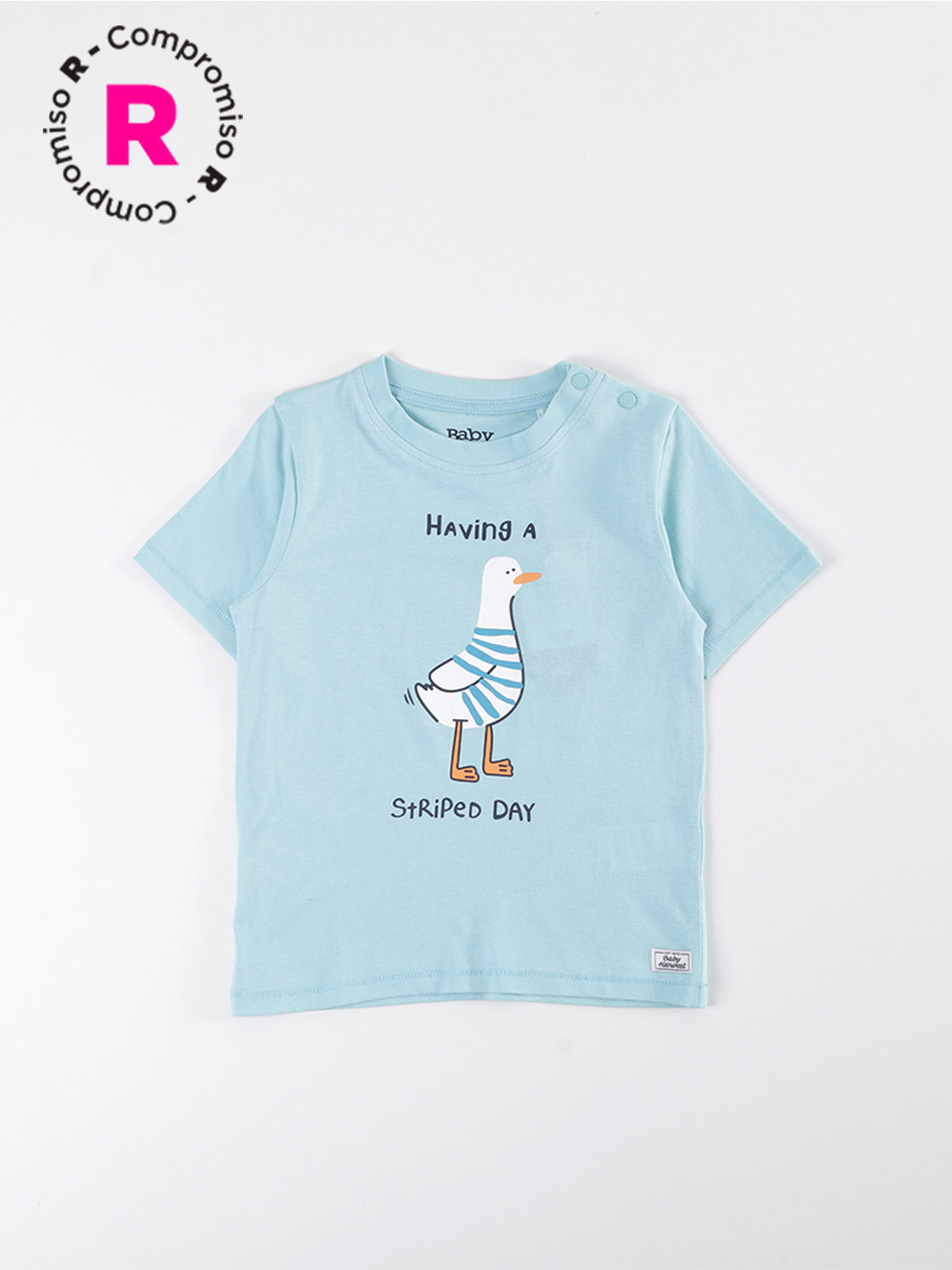 POLERA MANGA CORTA NIÑO BABY HARVEST ESTAMPADO FRONTAL