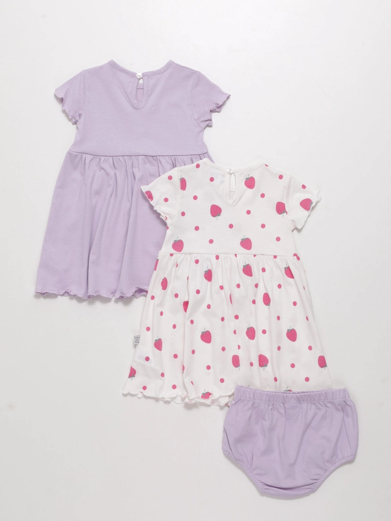 PACK X2 VESTIDOS ALGODÓN NIÑA BABY HARVEST - 2