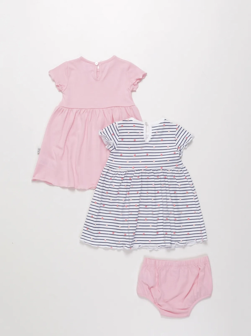 PACK X2 VESTIDOS ALGODÓN NIÑA BABY HARVEST - 2