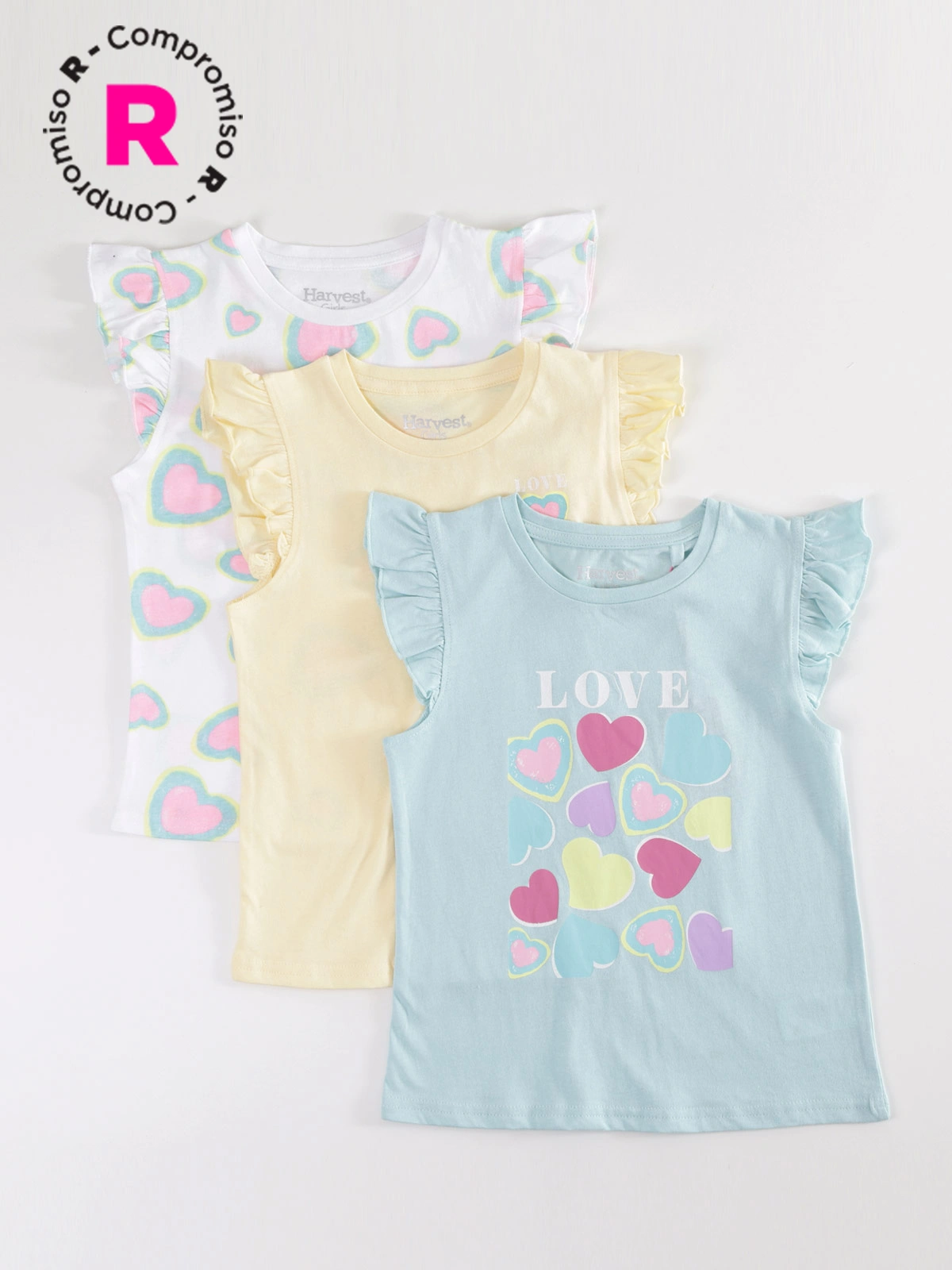 PACK X3 POLERAS SIN MANGA NIÑA BABY HARVEST - 1
