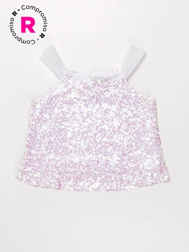 BLUSA SIN MANGAS NIÑA HARVEST LENTEJUELAS FIESTA - 1