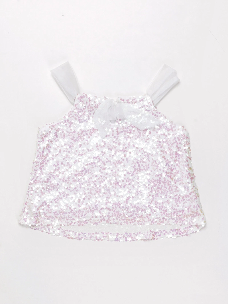 BLUSA SIN MANGAS NIÑA HARVEST LENTEJUELAS FIESTA - 2