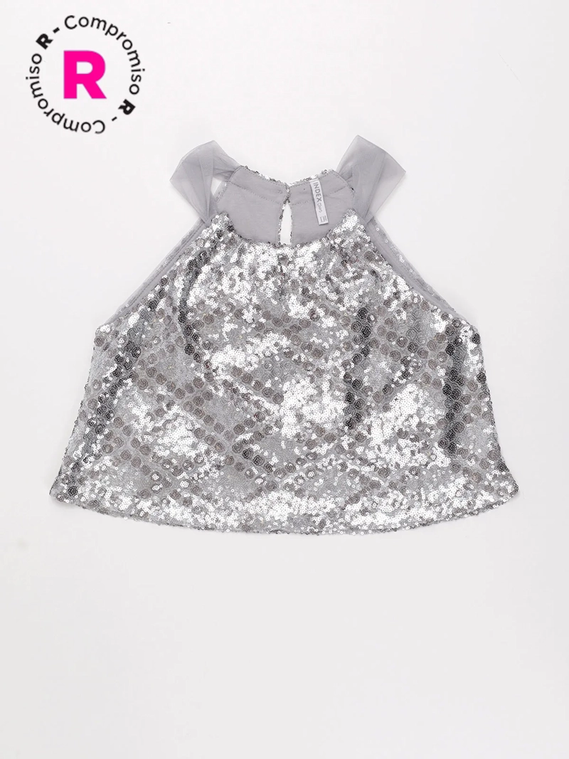 BLUSA SIN MANGAS NIÑA INDEX LENTEJUELAS FIESTA