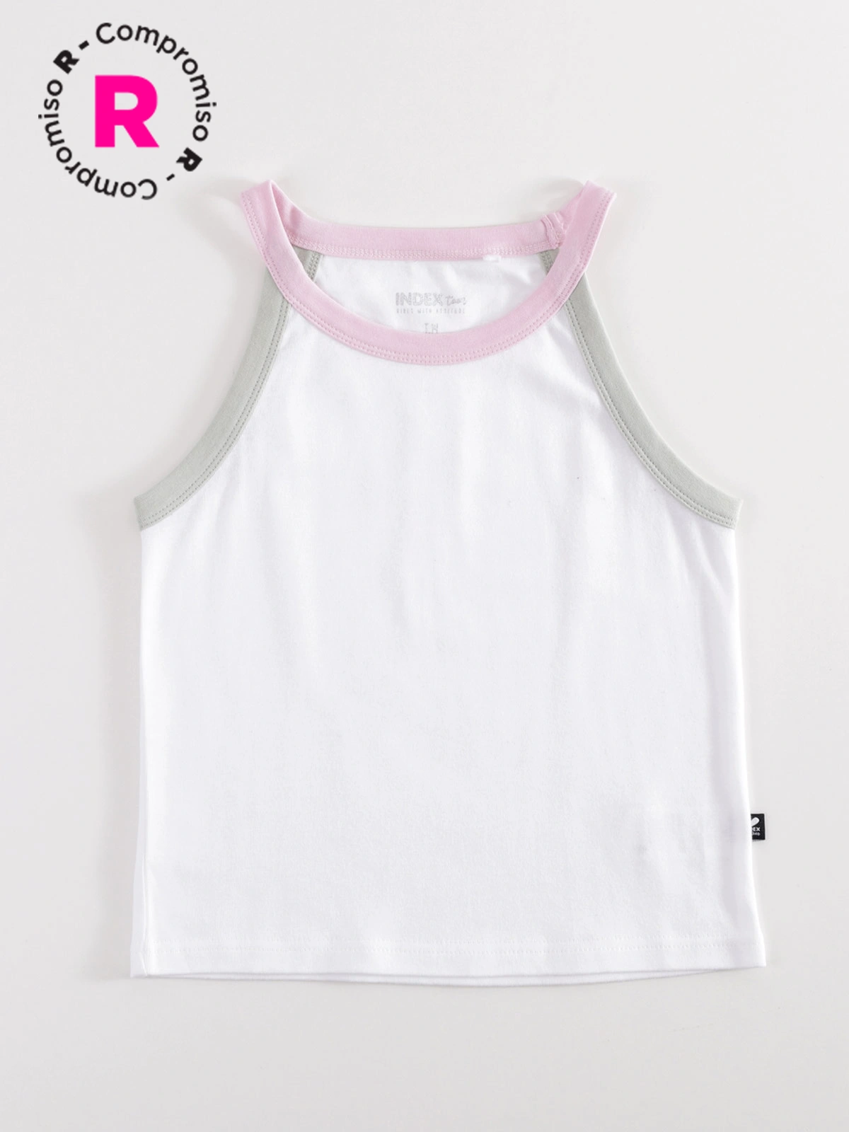 POLERA SIN MANGAS NIÑA INDEX RIB COLOR - 1