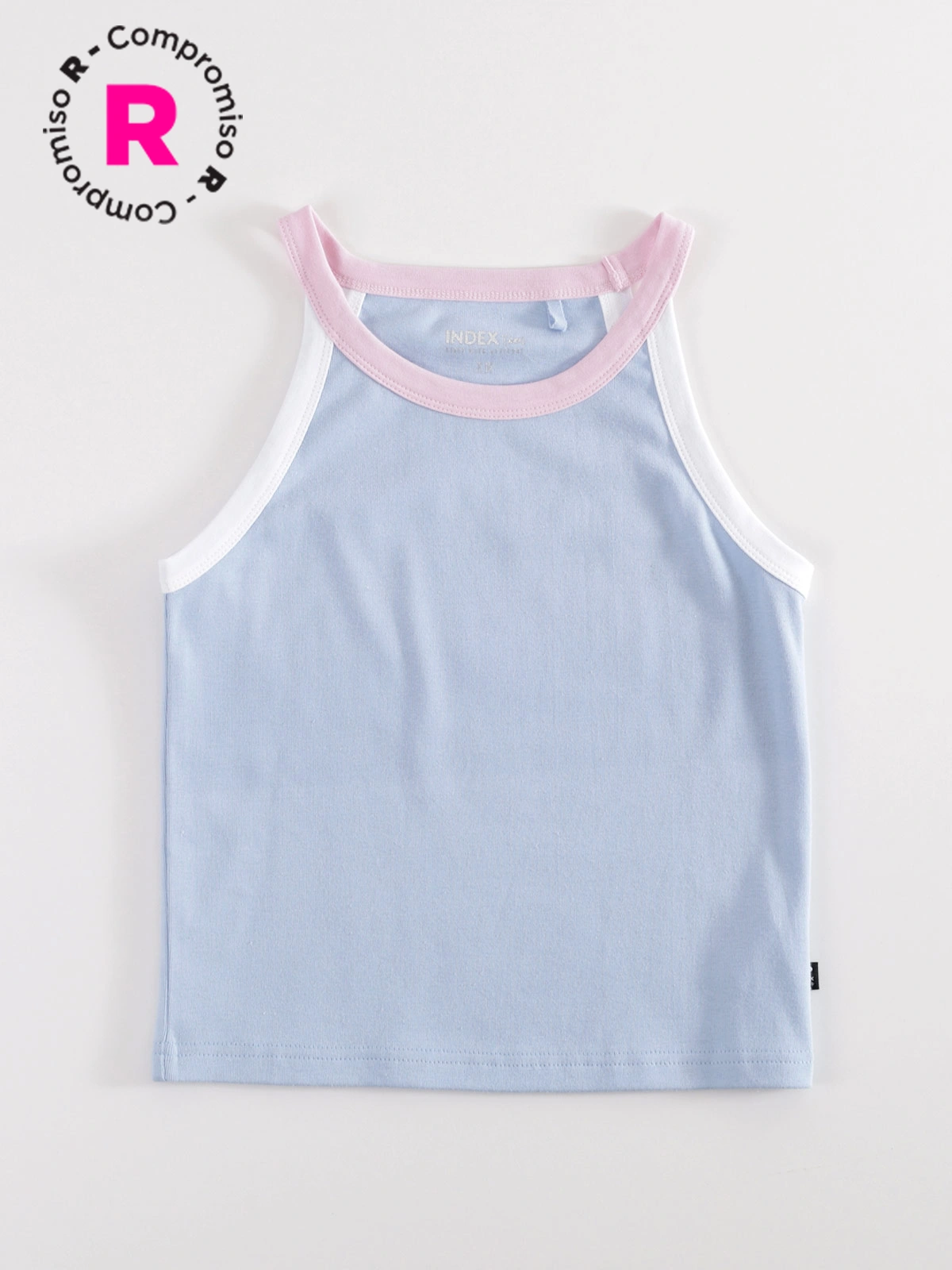 POLERA SIN MANGAS NIÑA INDEX RIB COLOR - 1