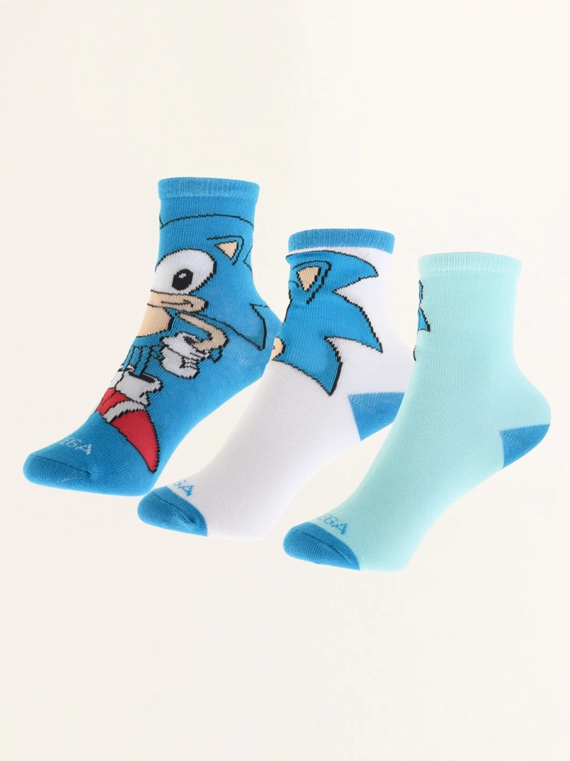 PACK X3 CALCETINES NIÑO SONIC PERSONAJE - 1