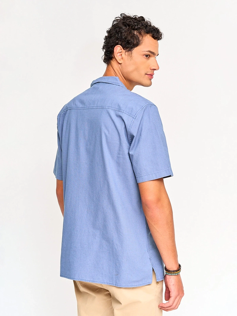 CAMISA HOMBRE HALF ALGODÓN MANGA CORTA - 2