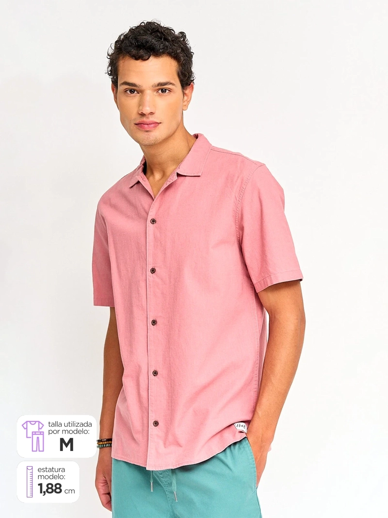 CAMISA HOMBRE HALF ALGODÓN MANGA CORTA - 1